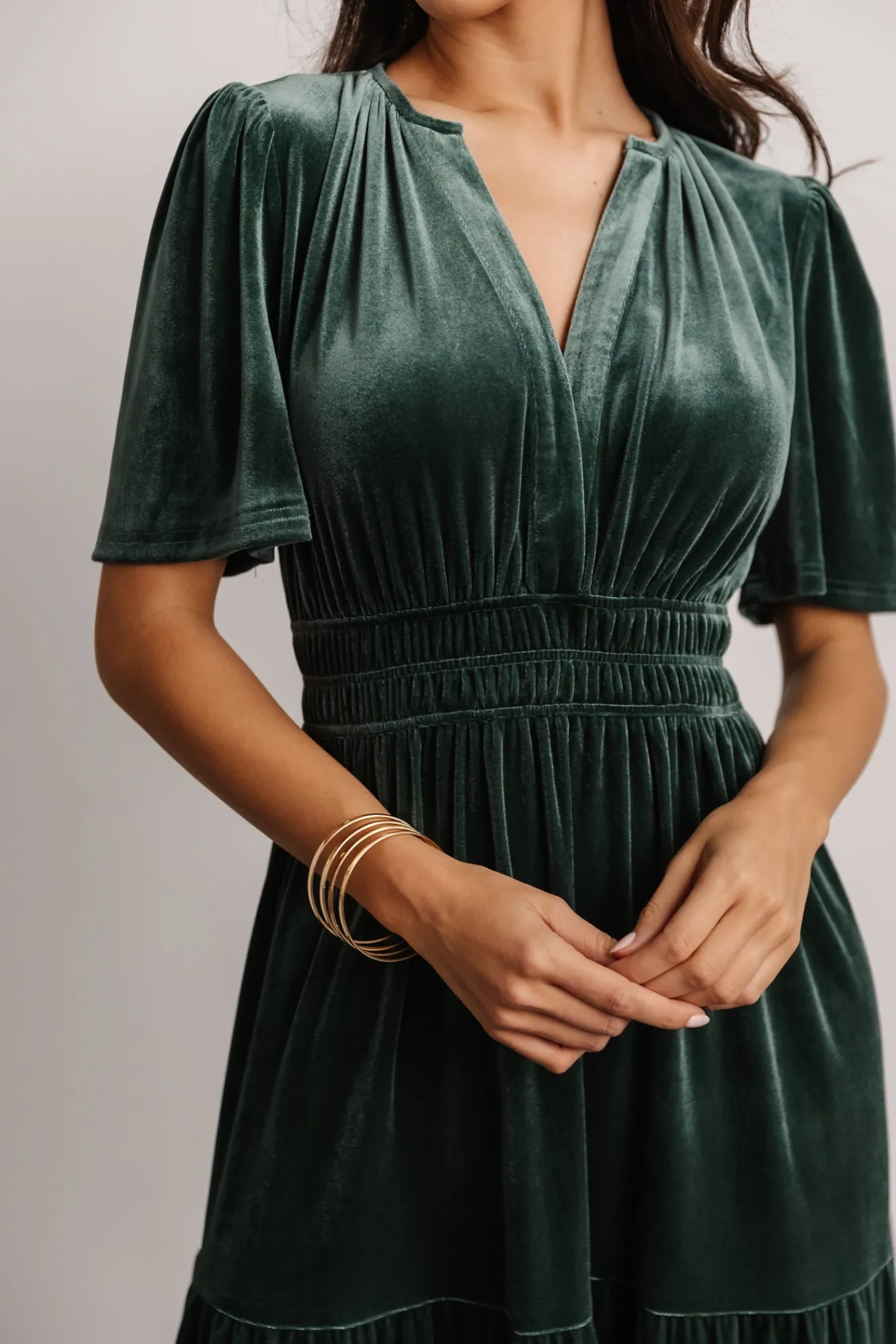 Baltic Born Artemis Velvet Maxi Dress | Deep Lagoon