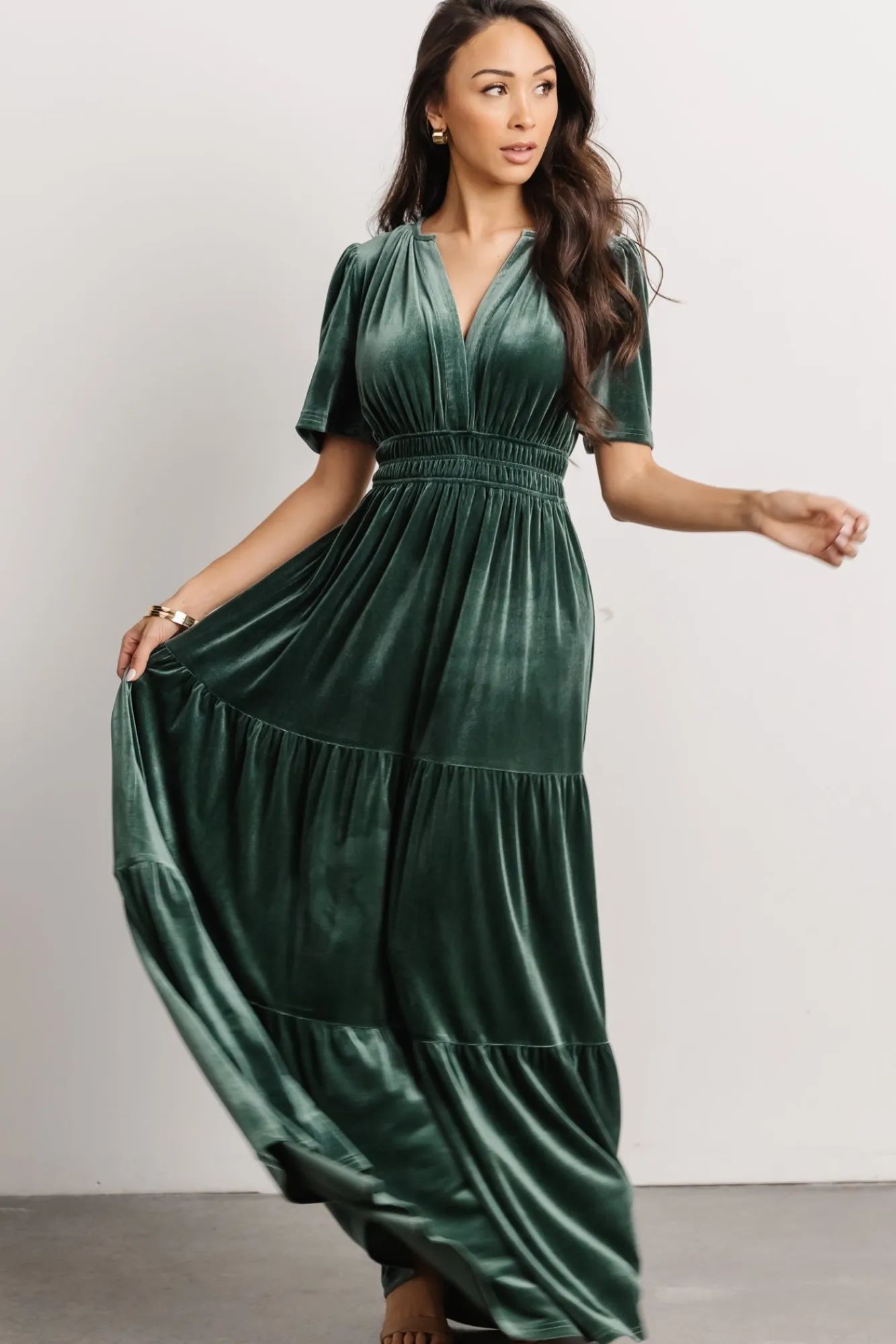 Baltic Born Artemis Velvet Maxi Dress | Deep Lagoon