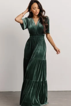 Baltic Born Artemis Velvet Maxi Dress | Deep Lagoon