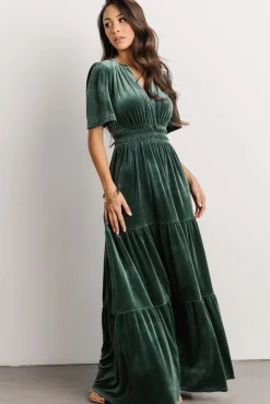 Baltic Born Artemis Velvet Maxi Dress | Deep Lagoon