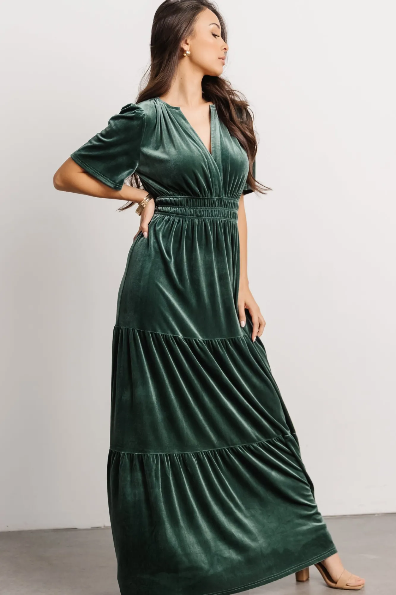 Baltic Born Artemis Velvet Maxi Dress | Deep Lagoon