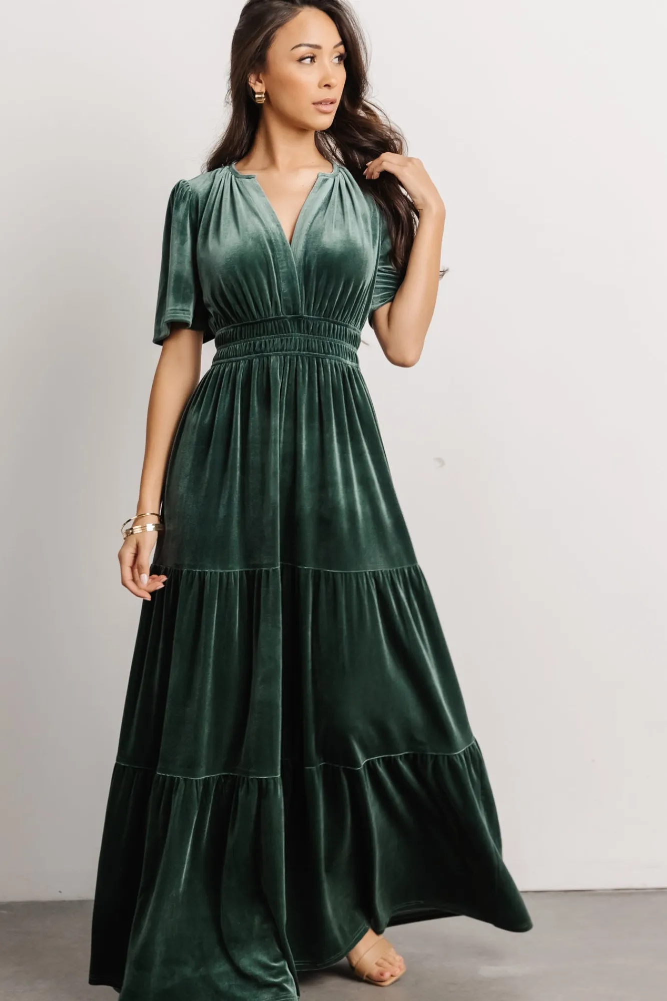 Baltic Born Artemis Velvet Maxi Dress | Deep Lagoon