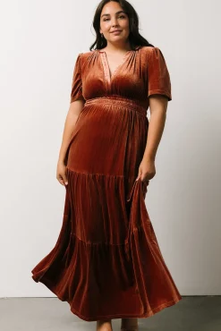 Baltic Born Artemis Velvet Maxi Dress | Dark Spice