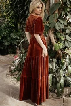 Baltic Born Artemis Velvet Maxi Dress | Dark Spice