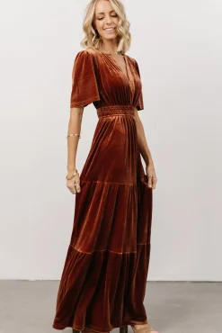 Baltic Born Artemis Velvet Maxi Dress | Dark Spice