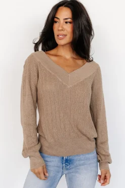Baltic Born Ashby V Neck Sweater Top |