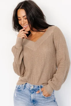 Baltic Born Ashby V Neck Sweater Top |