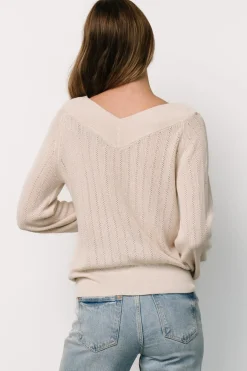 Baltic Born Ashby V Neck Sweater Top |