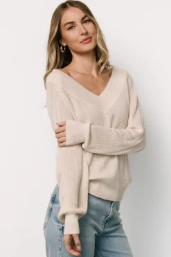 Baltic Born Ashby V Neck Sweater Top |