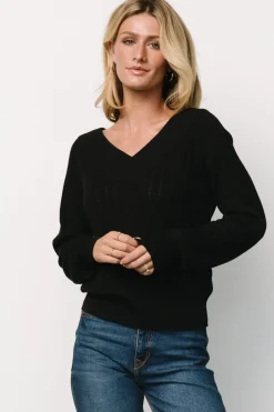 Baltic Born Ashby V Neck Sweater Top |