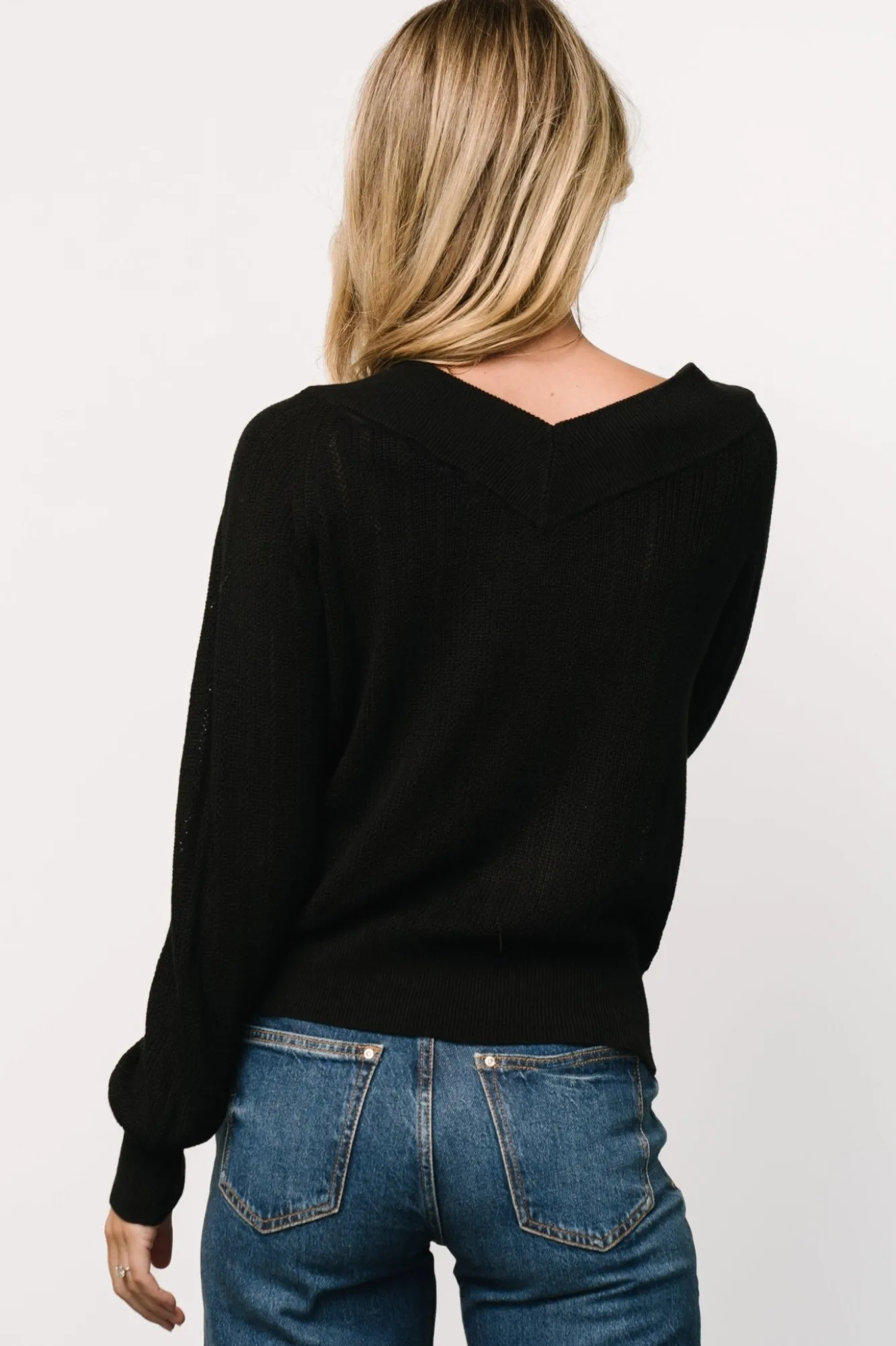 Baltic Born Ashby V Neck Sweater Top |