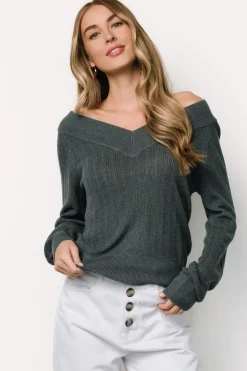 Baltic Born Ashby V Neck Sweater Top |
