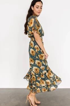 Baltic Born Ashton Maxi Dress | Topaz + Gold Floral