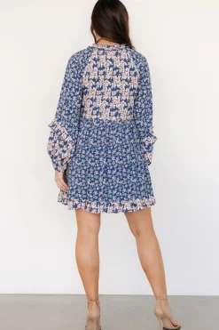 Baltic Born Aster Short Dress | Navy Multi Floral