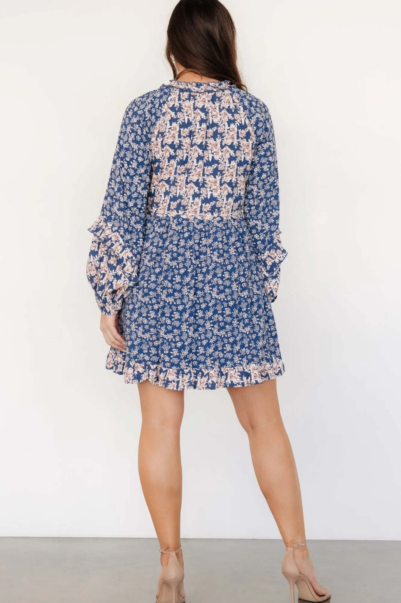 Baltic Born Aster Short Dress | Navy Multi Floral