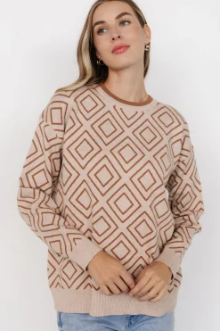 Baltic Born Asther Diamond Sweater | Oatmeal + Camel