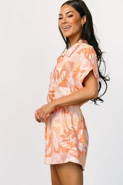 Baltic Born Audra Romper | Pink Multi Print