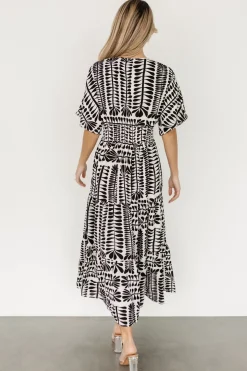 Baltic Born Austin Kimono Dress | Black Print