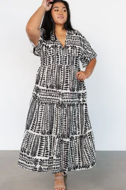 Baltic Born Austin Kimono Dress | Black Print