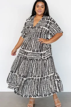 Baltic Born Austin Kimono Dress | Black Print