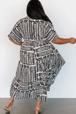 Baltic Born Austin Kimono Dress | Black Print