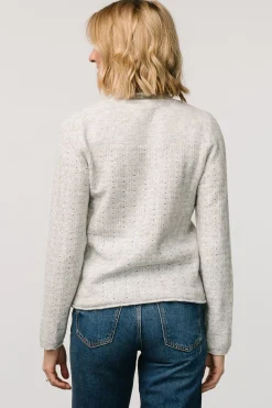 Baltic Born Avice Pointelle Sweater | Light Gray