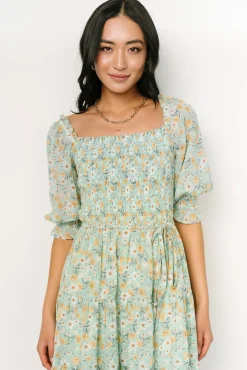 Baltic Born Azlyn Smocked Short Dress | Sage Floral