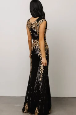Baltic Born Azura Gown | Black + Gold