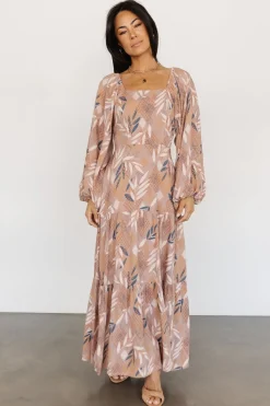 Baltic Born Barbara Maxi Dress | Dusty Mauve Print