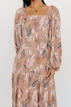 Baltic Born Barbara Maxi Dress | Dusty Mauve Print
