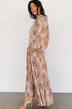Baltic Born Barbara Maxi Dress | Dusty Mauve Print