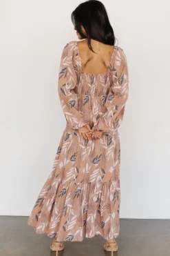 Baltic Born Barbara Maxi Dress | Dusty Mauve Print
