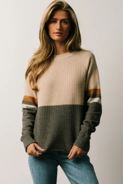 Baltic Born Baylor Color Block Sweater | Natural Multi