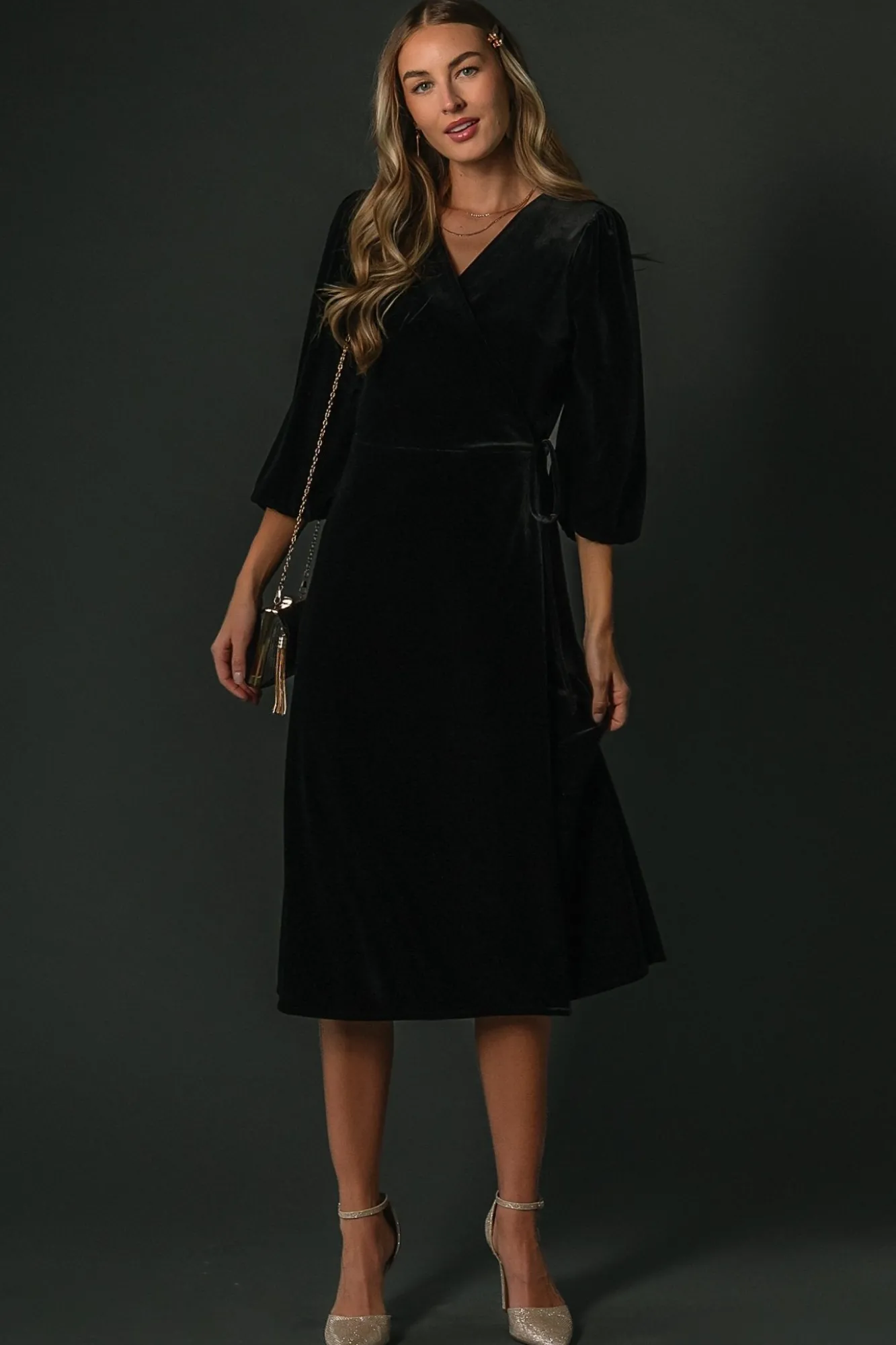 Baltic Born Beckinsale Velvet Wrap Dress |