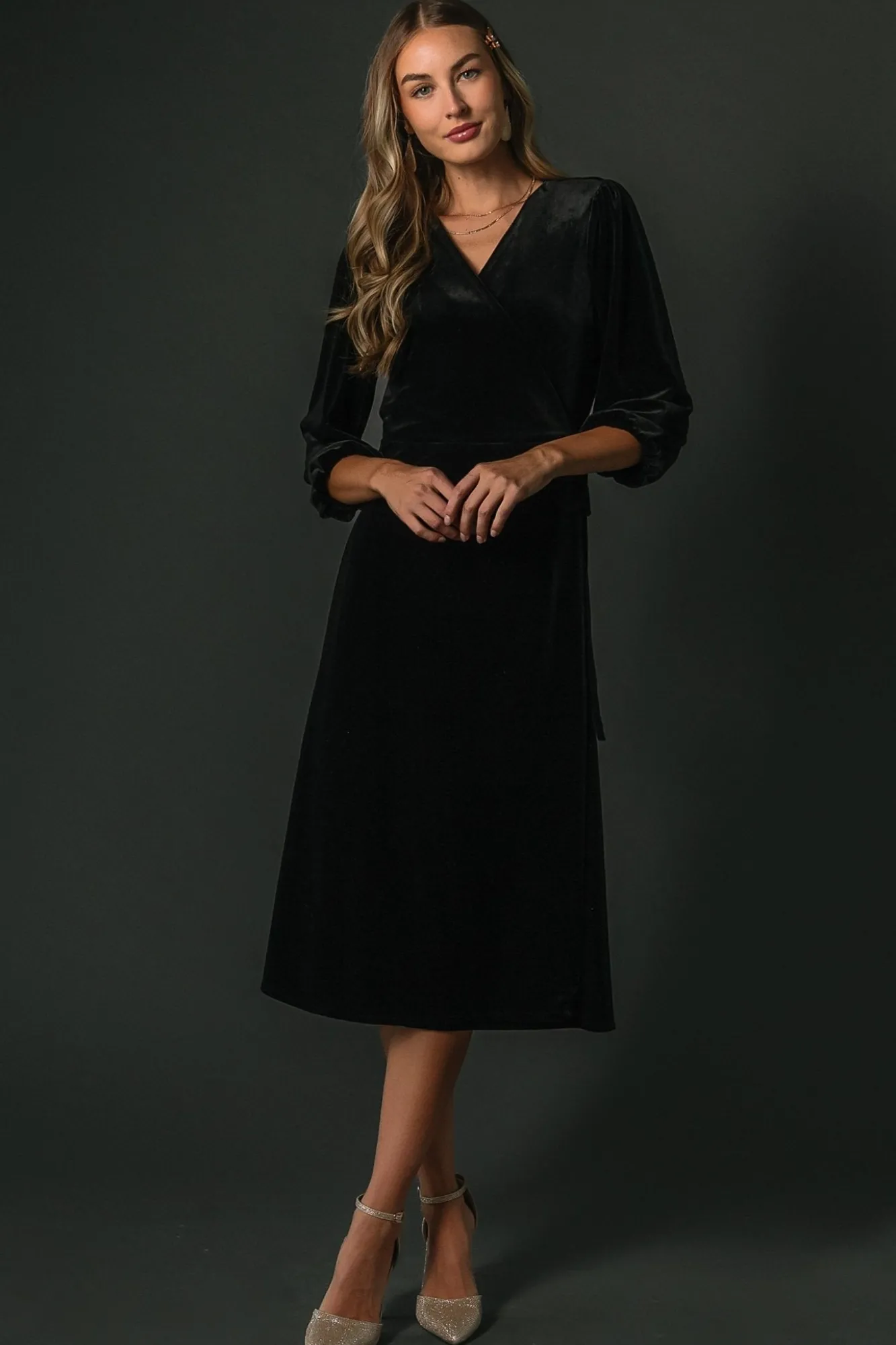 Baltic Born Beckinsale Velvet Wrap Dress |