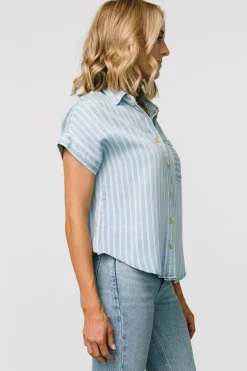 Baltic Born Berkley Striped Top | Denim Blue