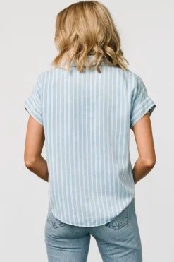 Baltic Born Berkley Striped Top | Denim Blue