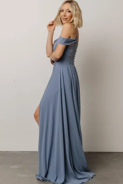 Baltic Born Bianca Lace Maxi Dress | Dusty Blue