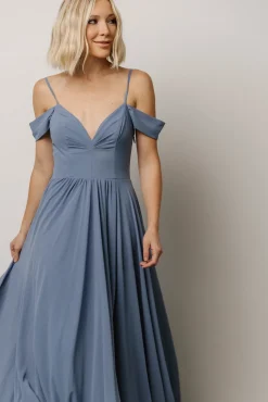 Baltic Born Bianca Lace Maxi Dress | Dusty Blue