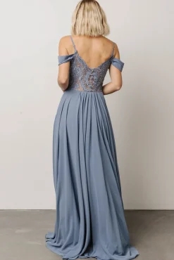 Baltic Born Bianca Lace Maxi Dress | Dusty Blue