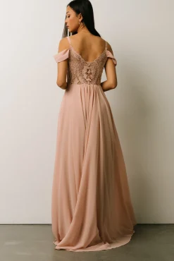 Baltic Born Bianca Lace Maxi Dress | Nude Blush