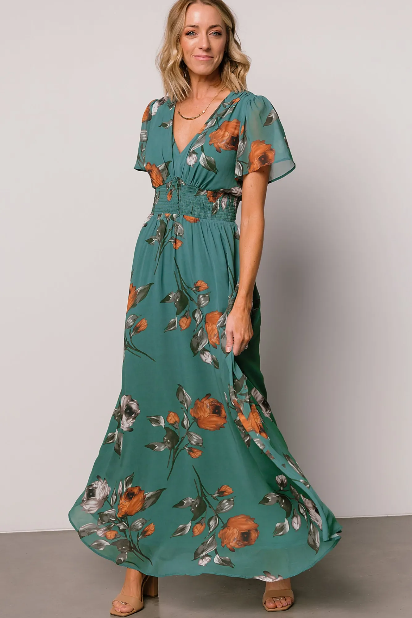 Baltic Born Birdie Maxi Dress | Eucalyptus Floral