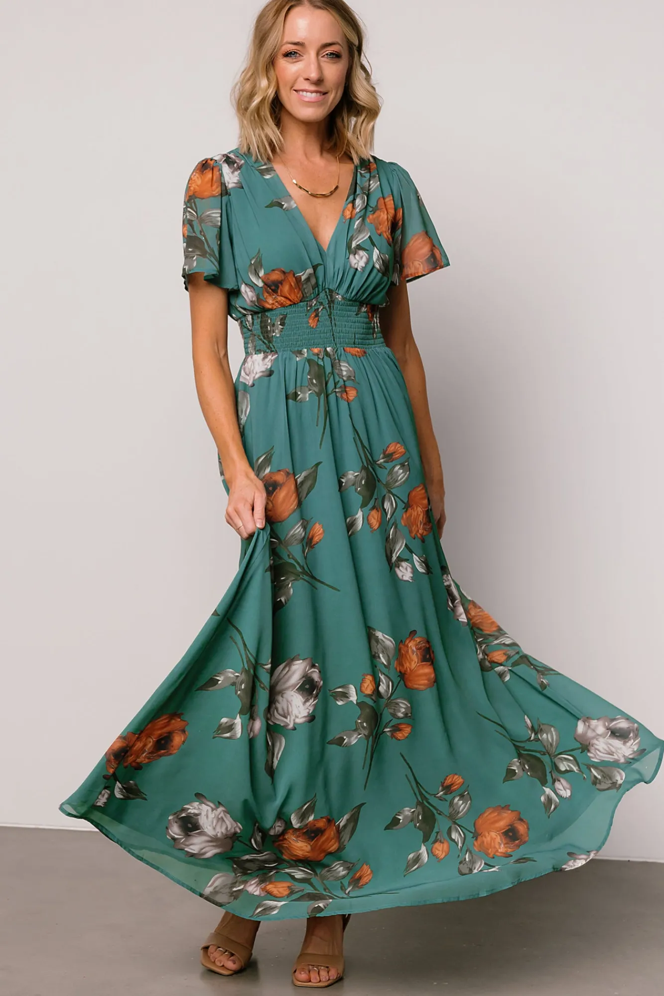 Baltic Born Birdie Maxi Dress | Eucalyptus Floral