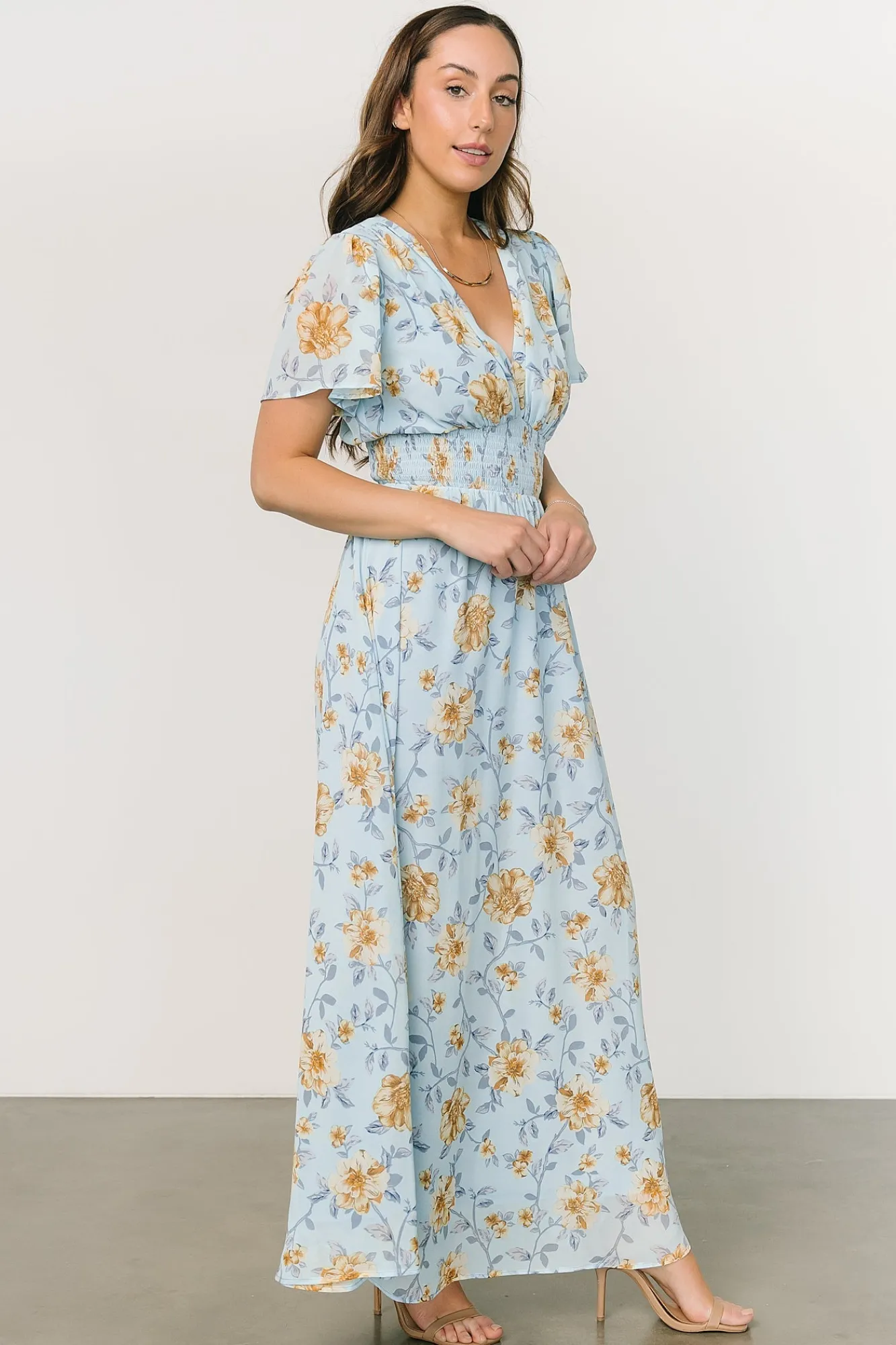 Baltic Born Birdie Maxi Dress | Light Blue Floral