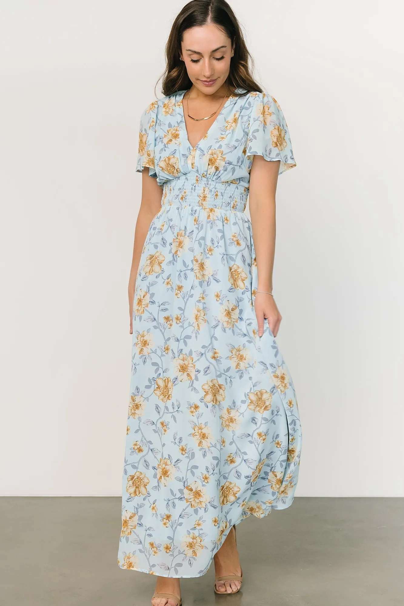 Baltic Born Birdie Maxi Dress | Light Blue Floral