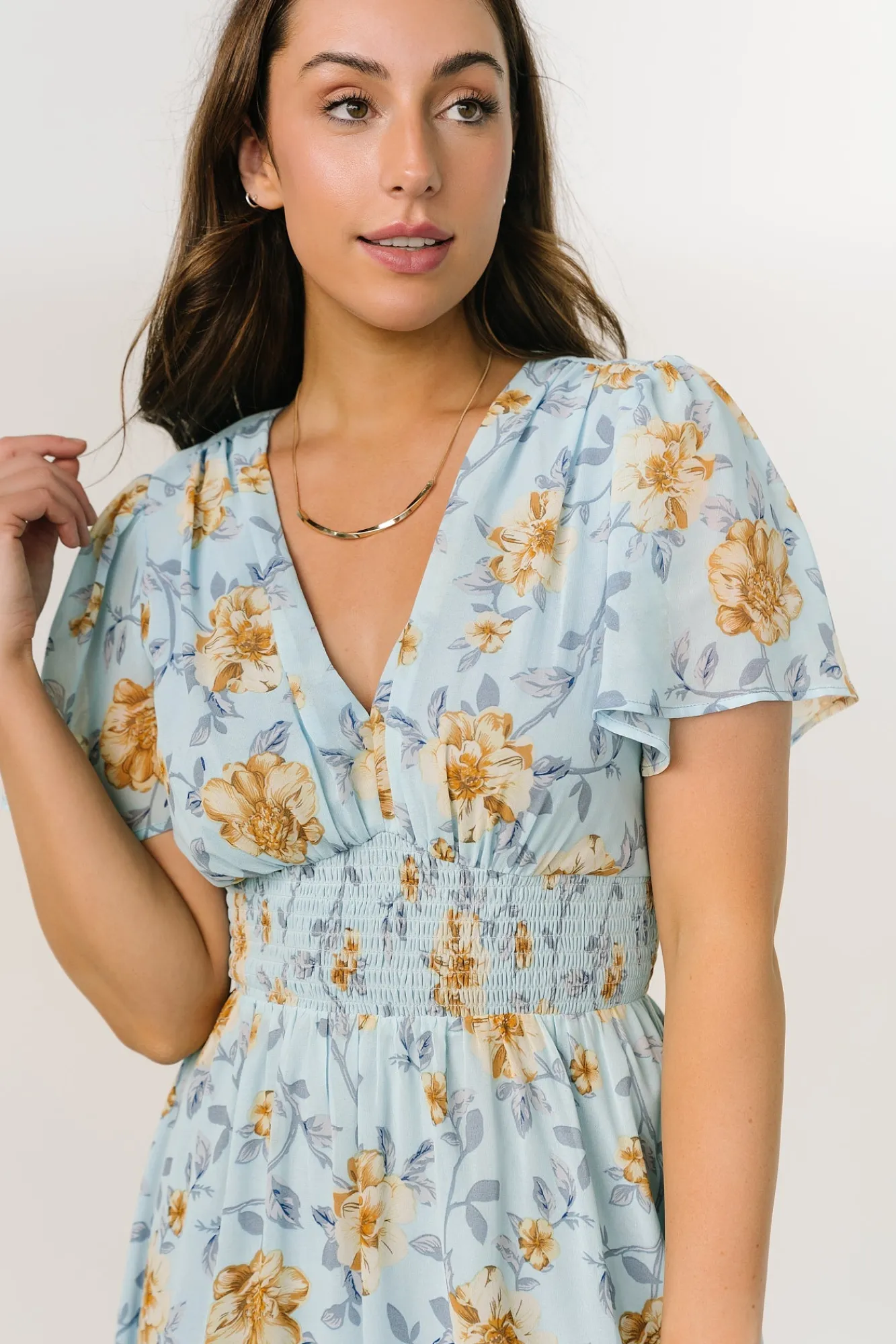 Baltic Born Birdie Maxi Dress | Light Blue Floral