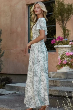 Baltic Born Birdie Maxi Dress | White + Sage Floral