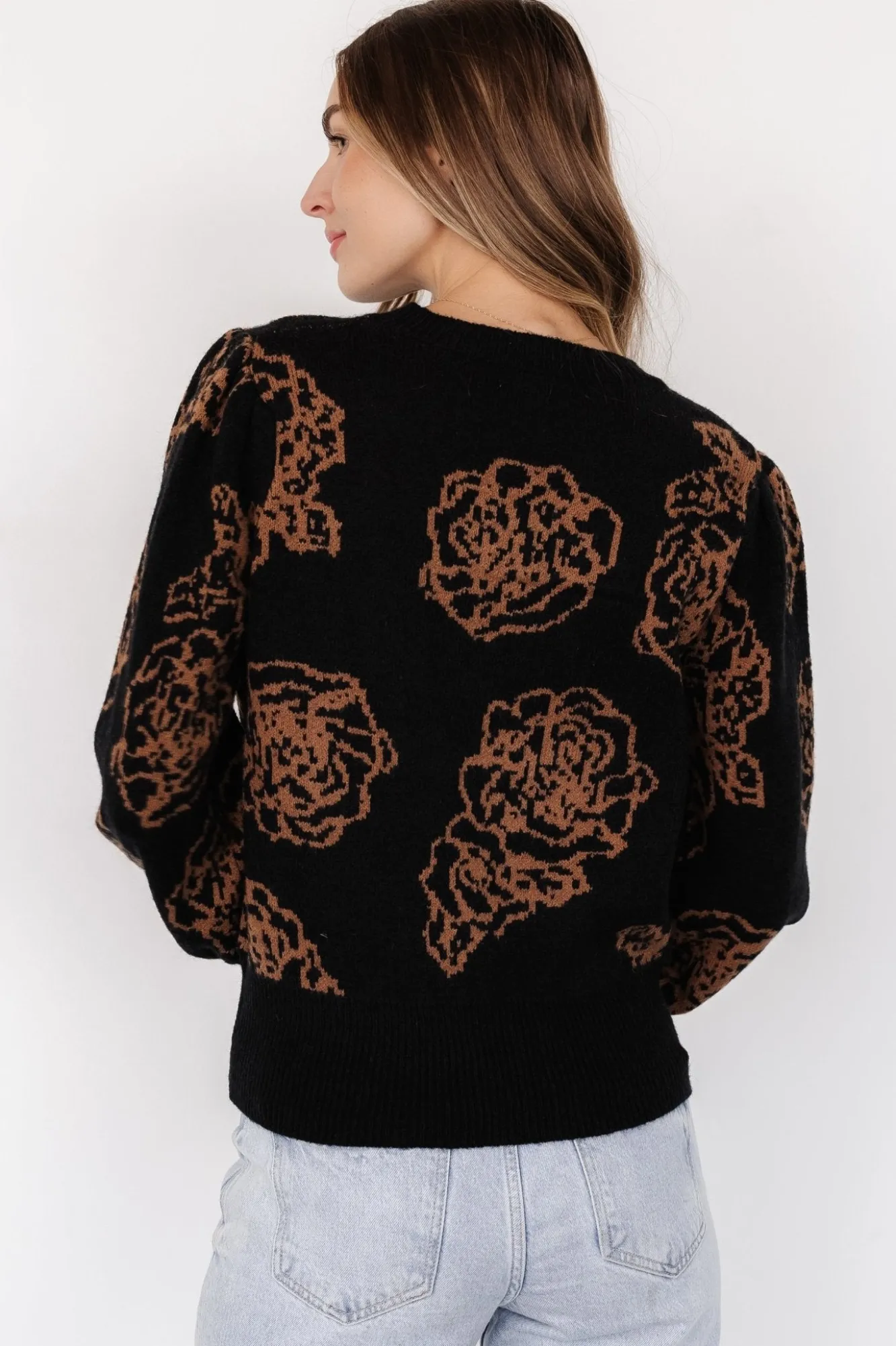 Baltic Born Blake Floral Sweater | Black + Camel