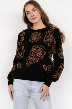 Baltic Born Blake Floral Sweater | Black + Camel