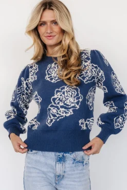 Baltic Born Blake Floral Sweater | Blue + Cream
